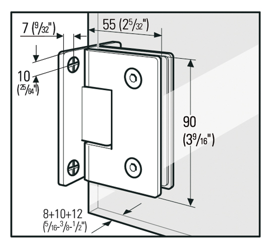 Barcelona Wall Mount Hinge
