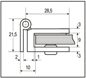 Cabinet Glass Door Hinge - Image 3
