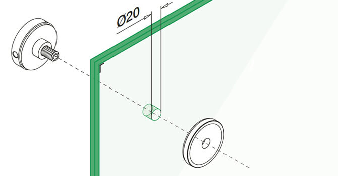 Glass Adapter 50mm Diameter 316 Grade