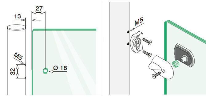 Model 0282 Door Lock for Tube