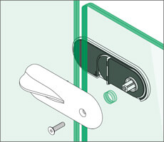 Model 0282 Glass to Glass Door Lock