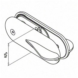 Model 0282 Glass to Glass Door Lock
