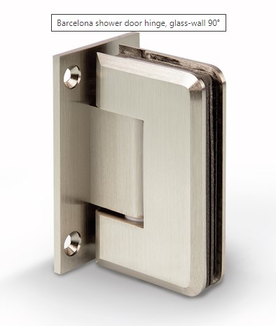 Barcelona Wall Mount Hinge - Stainless Steel Look