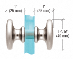 SDK100 Traditional Shower Knob Set - Polished Nickel