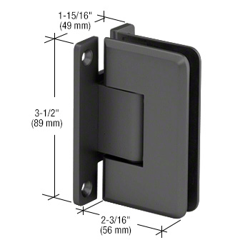 Pinnacle 037 Wall Mount Hinge - Matt Black