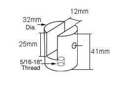 Satin Chrome Slot Mount