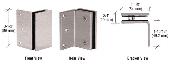Geneva Wall Mount Clamp with Fixing Leg - Chrome