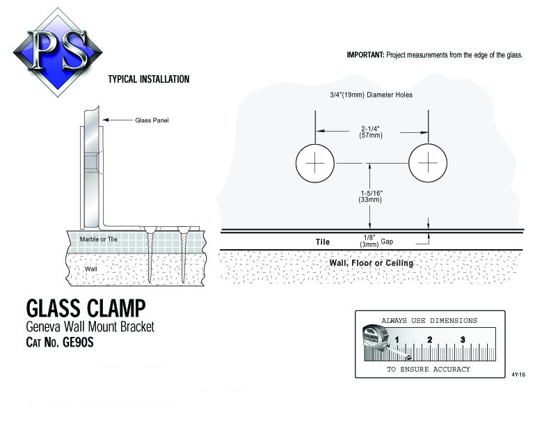 Geneva Wall Mount Clamp with Fixing Leg