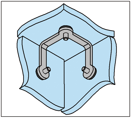 Frameless Corner Connector Three-sided