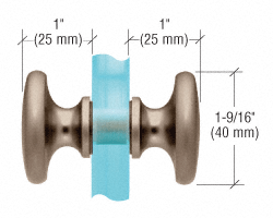 SDK100 Traditional Shower Knob Set - Brushed Bronze